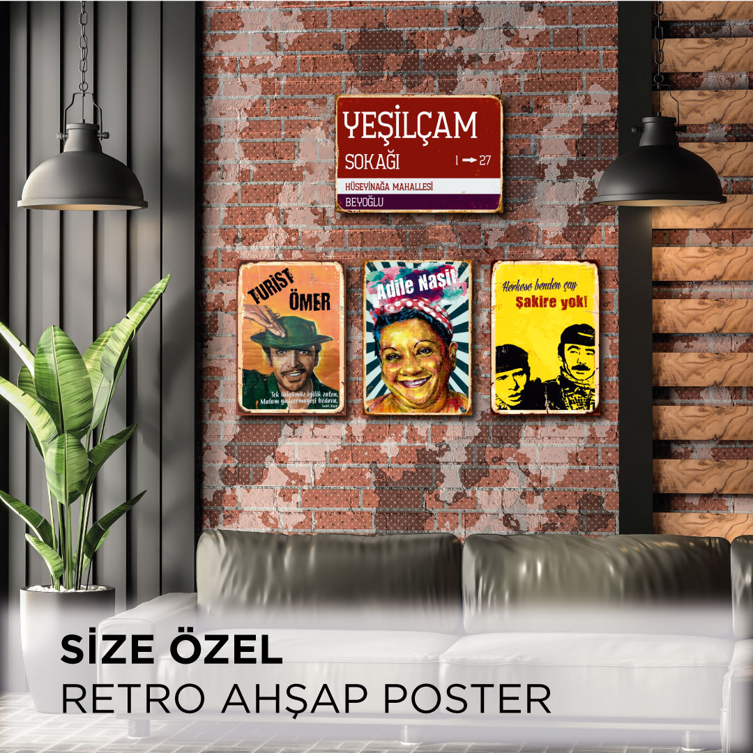 Retro Ahşap Poster