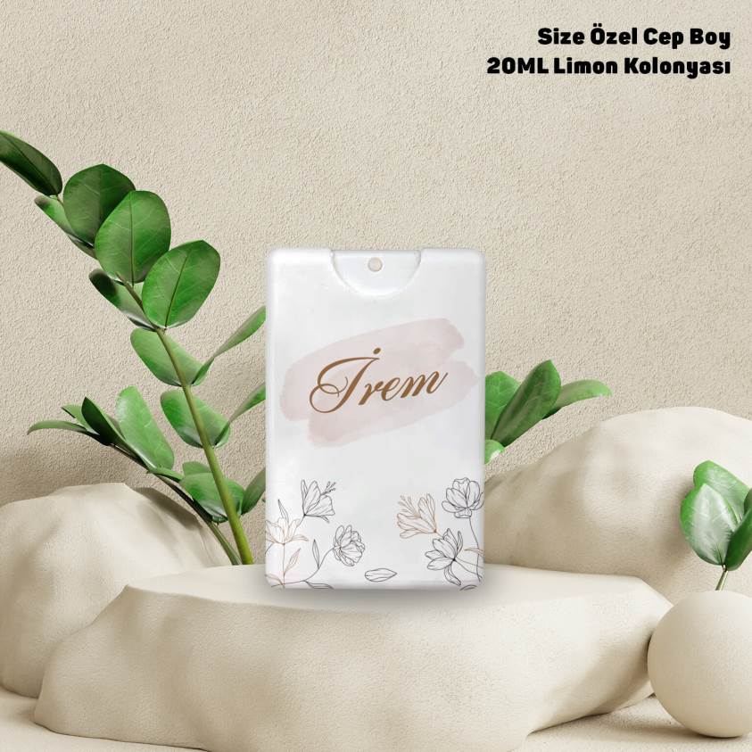 Kişiye Özel Sticker Baskılı Beyaz Kutulu Cep Kolonyası - C015