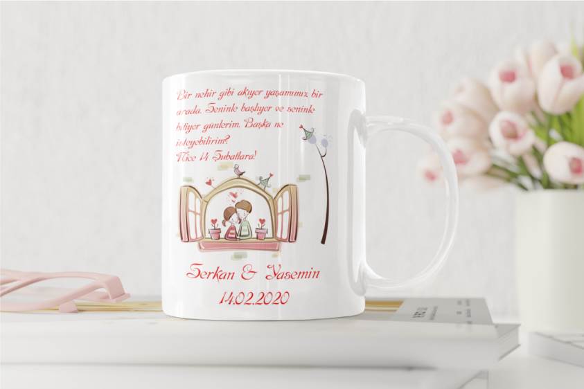 Sevgililer Gününe Özel Baskılı Kupa Bardak - 0010