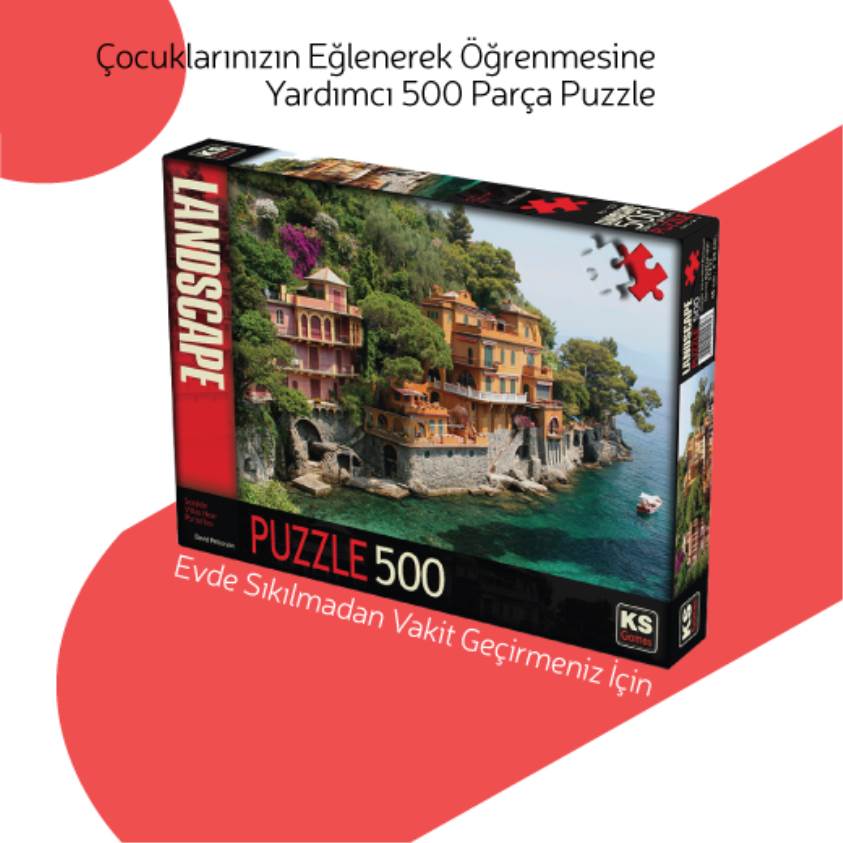 Seaside Villas Near Portofino 500 Parça Puzzle