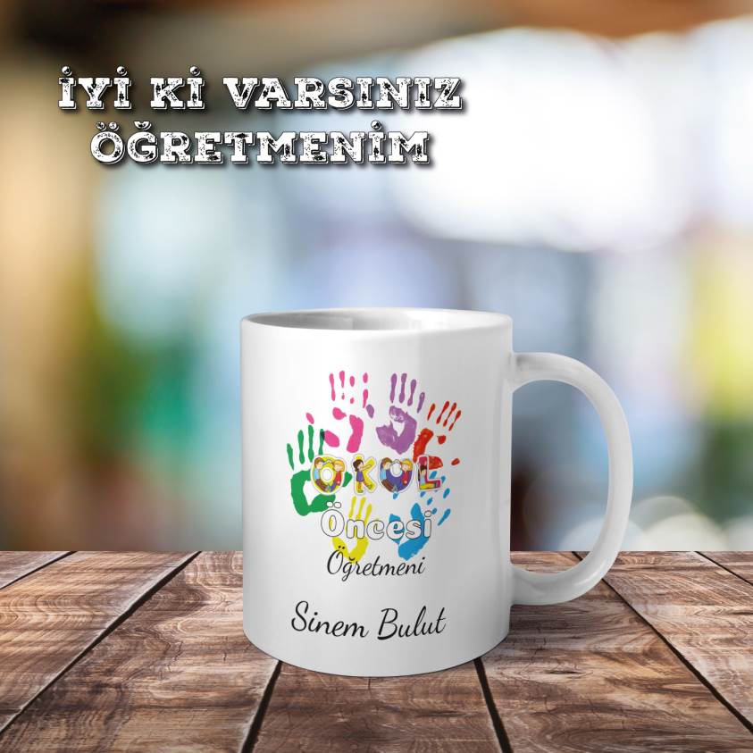 Öğretmenler Gününe Özel Kupa - Okul Öncesi Öğretmeni 025