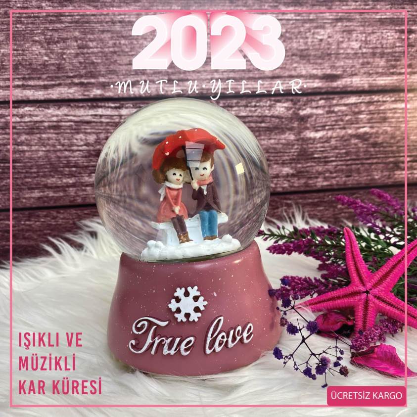 2023 Yılbaşına Özel Işıklı ve Müzikli Kar Küresi - YK007