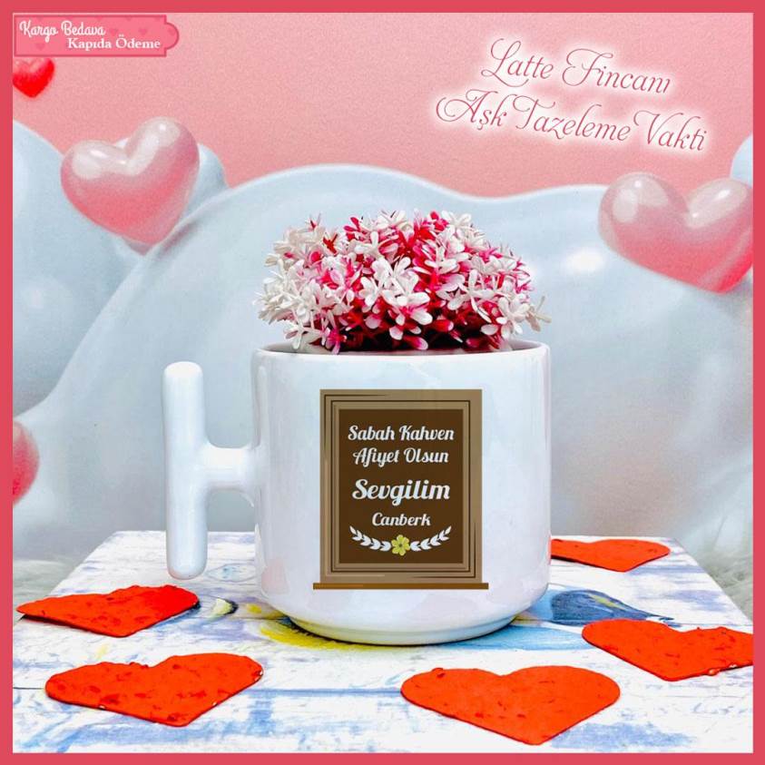 Sevgililer Gününe Özel Latte Fincanı - 0123