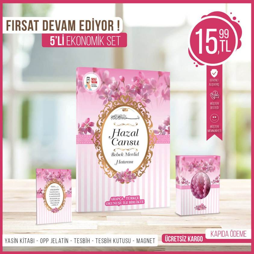 5'li Jelatinli  Pembe Mevlid Seti-121