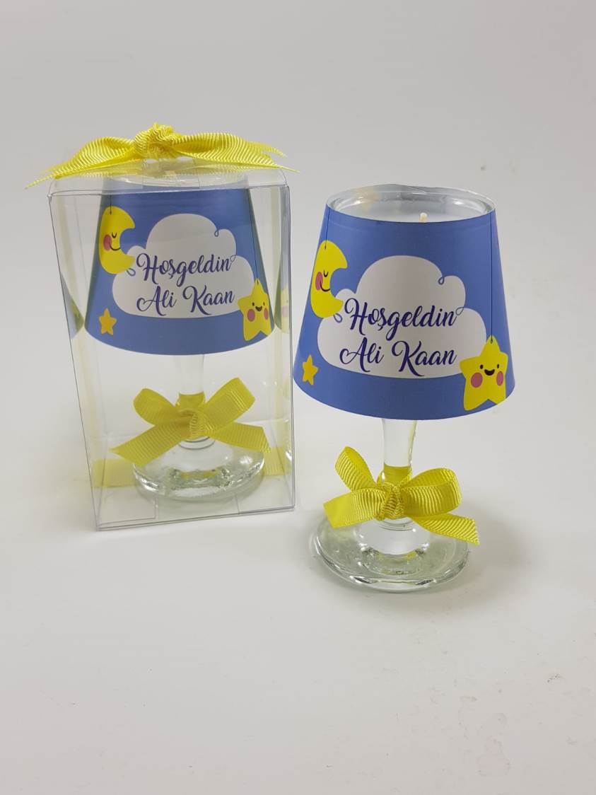 Kişiye Özel Baskılı Abajur Mum - 002