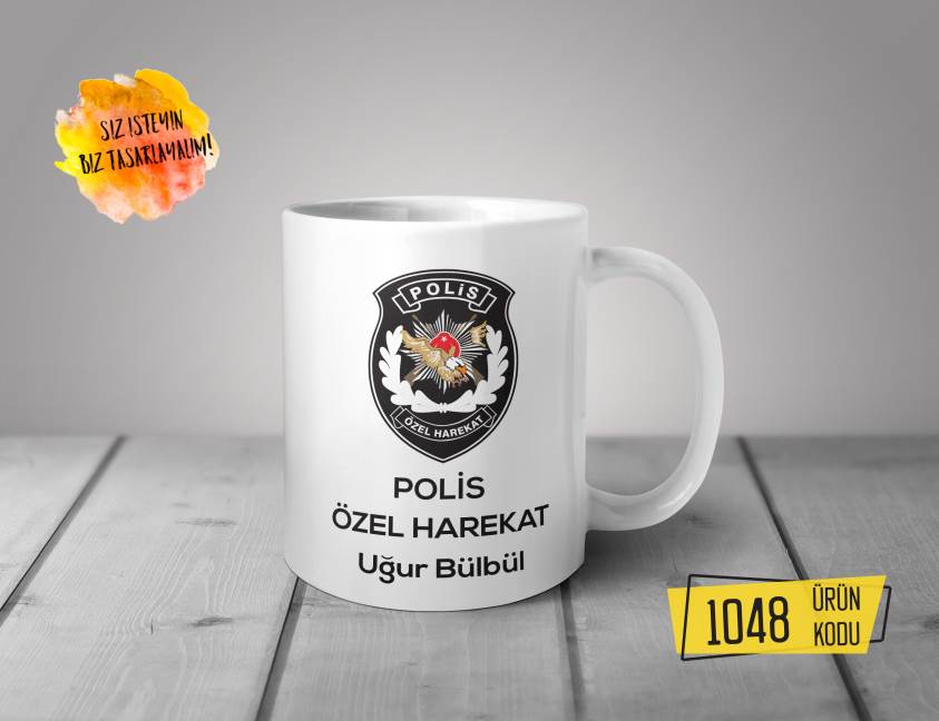 Kişiye Özel Baskılı Kupa-Polis Özel Harekat Tasarım Baskılı Kupa 1048