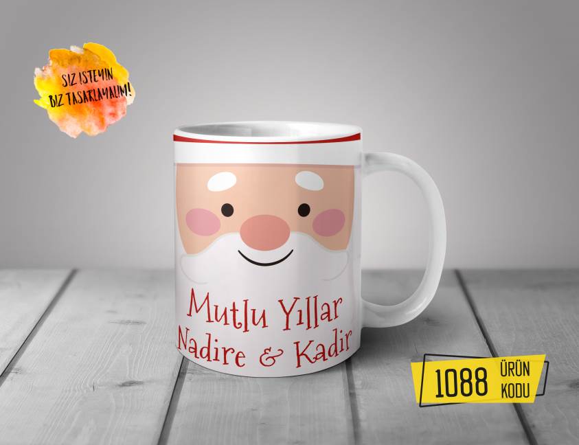 Kişiye Özel Baskılı Kupa-Mutlu Yıllar Özel Tasarım Baskılı Kupa 1088