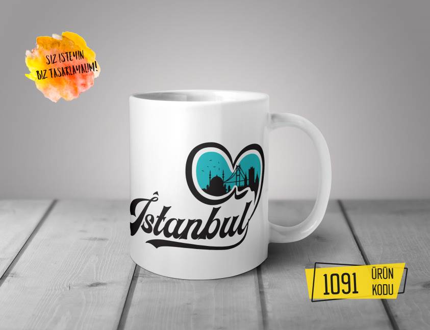Kişiye Özel Baskılı Kupa-İstanbul Özel Tasarım Baskılı Kupa 1091