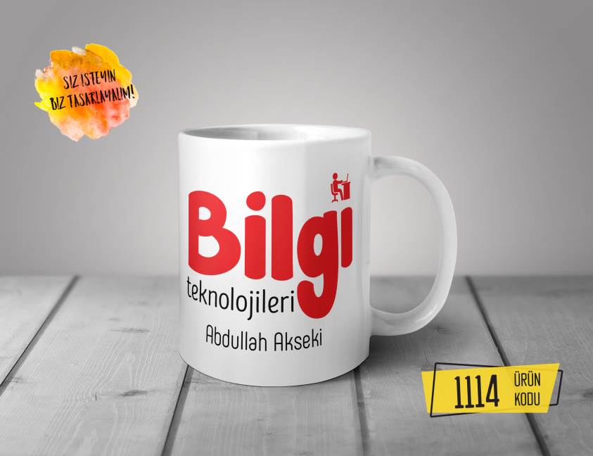 Kişiye Özel Baskılı Kupa-Bilgi Teknolojileri Özel Tasarım Baskılı Kupa 1114
