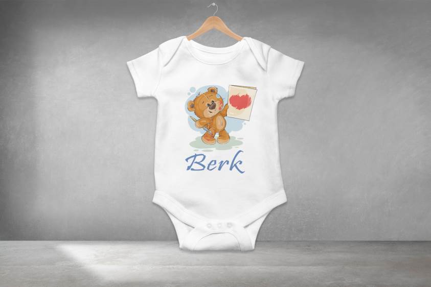 İsme Özel Baskılı Bebek Zıbını - 1144