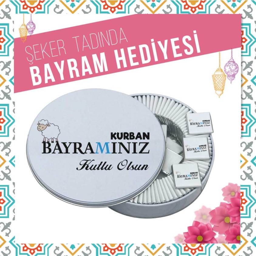 Bayram Çikolatası-Yuvarlak Metal Kutu B023