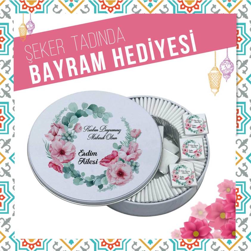 Bayram Çikolatası-Yuvarlak Metal Kutu B022