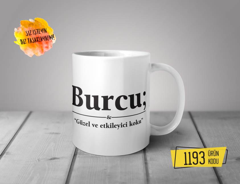 Kişiye Özel Baskılı Kupa - İsim Ve Anlamı Tasarım Baskılı Kupa 1193