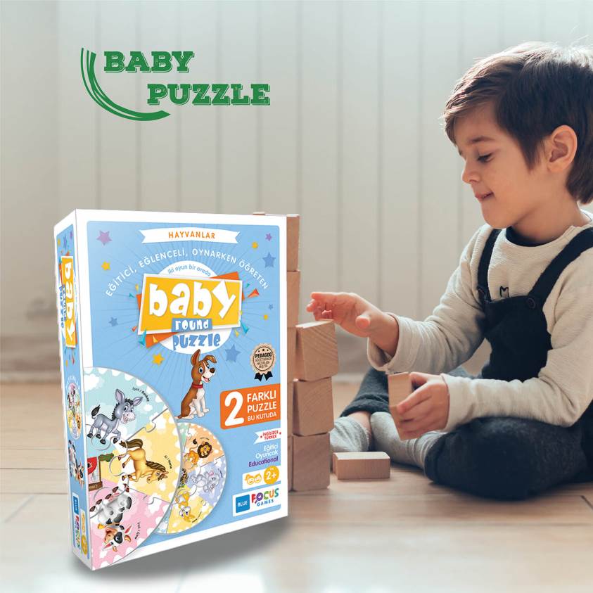 Baby Round Puzzle - Hayvanlar